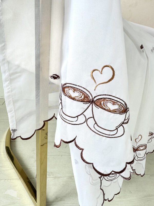 Kész függöny Alíz Konyhai vitrázs Barna Cappuccinos 200x80cm