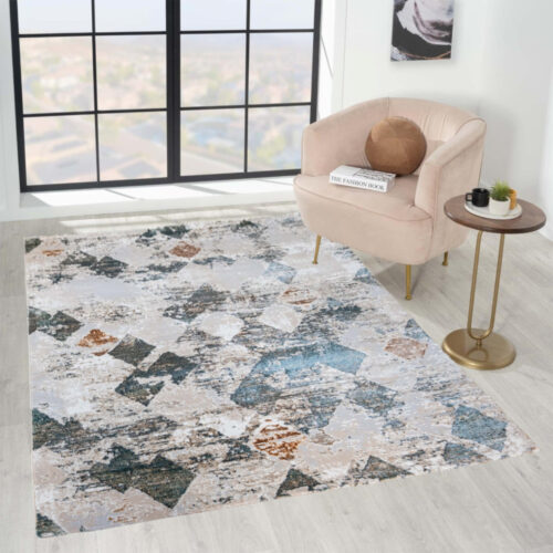 Modern szőnyeg Mykonos 6982 (Beige-Cream) 80x250cm Bézs-Zöld-Arany