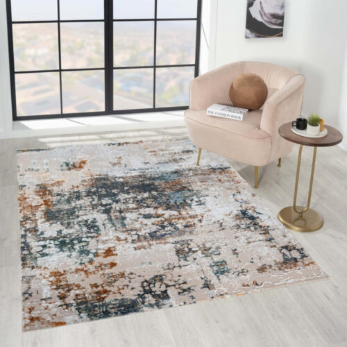 Modern szőnyeg Mykonos 6984 (Cream-Beige) 40x70cm Bézs-Zöld-Arany