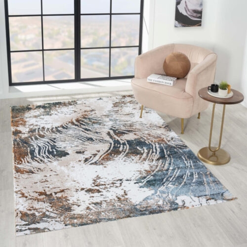 Modern szőnyeg Mykonos 7912 (Grey-Gold) 40x70cm Szürke-Arany
