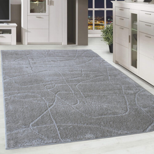 Modern szőnyeg Berber Silk 8522 (Light Grey) 200x290cm Világos Szürke