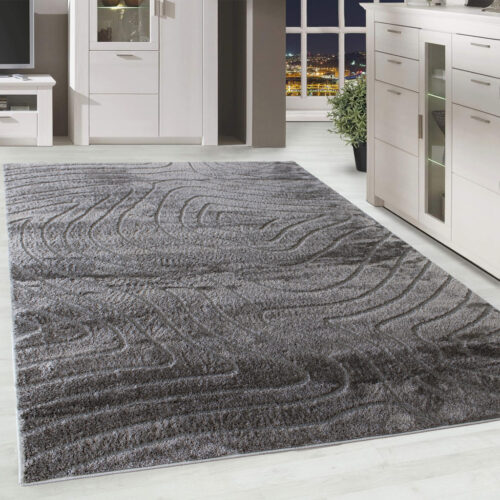 Modern szőnyeg Berber Silk 8561 (Dark Grey) 200x290cm Sötét Szürke