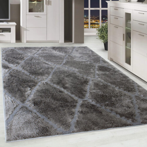 Modern szőnyeg Berber Silk 8601 (Dark Grey) 200x290cm Sötét Szürke
