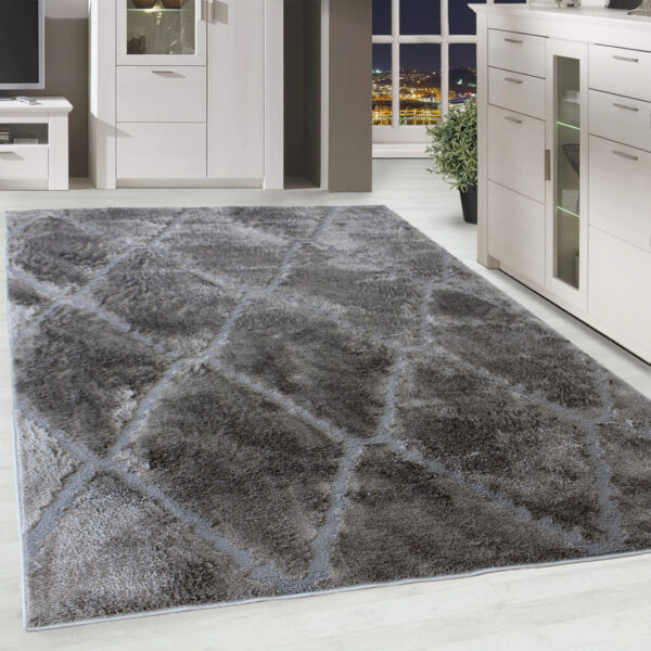 Modern szőnyeg Berber Silk 8601 (Dark Grey) 200x290cm Sötét Szürke