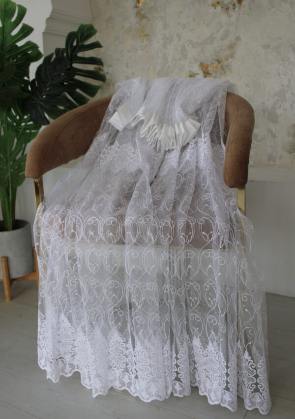 Kész függöny Brilant (1109) hímzett Fehér 300x180cm