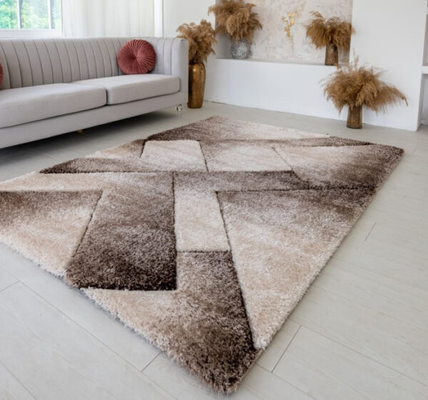 Shaggy szőnyeg California 3D 716 (Vizon Beige) 200x280cm Bézs