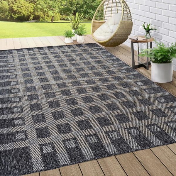 Sizal szőnyeg 8716 (Antracit-Silver) 80x150cm Szürke