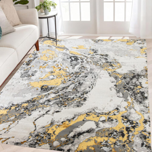 Modern szőnyeg Cleopatra 8441 (Grey-Gold) 80x250cm Szürke-Arany