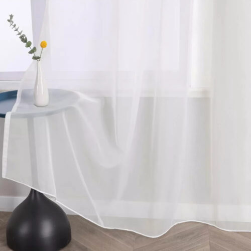 Kész függöny Damaskus Voial Ekrü 400x180cm Rúdra húzható
