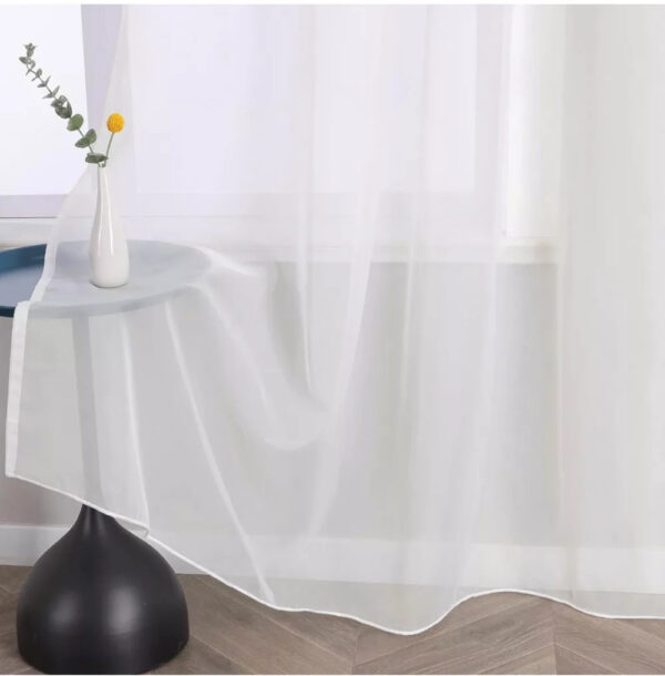 Kész függöny Damaskus Voial Ekrü 400x180cm Rúdra húzható