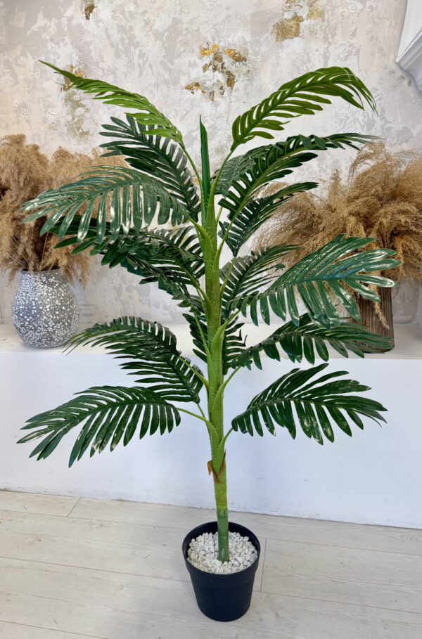 Műnövény Draceria pálma Zöld 120-130cm Fekete Vázával