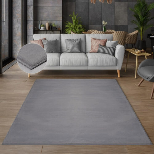 Modern szőnyeg Melba Plüss (Grey) 200x280cm Szürke