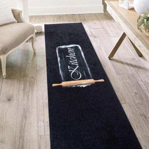 Konyhai szőnyeg Gordon 80x150cm Fekete Kitchen