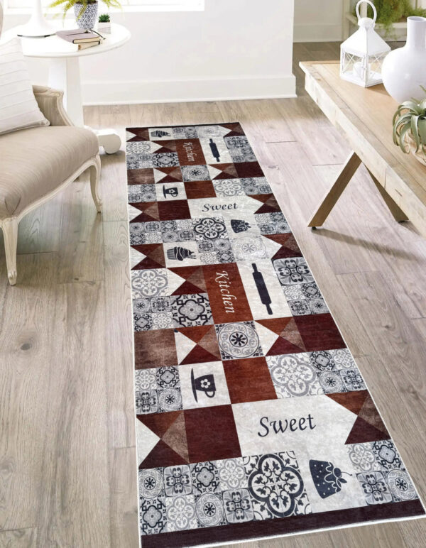 Konyhai szőnyeg Gordon 60x180cm Sweet Kitchen Barna fehér