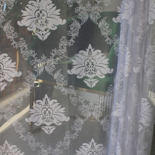 Kész függöny Jacquard fehér 21 Barok mintás 500x250cm
