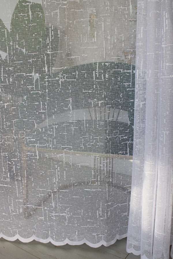 Kész függöny Jacquard fehér Pálcikás mintás 500x250cm