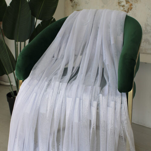 Kész függöny Jacquard fehér Parketta mintás 500x250cm
