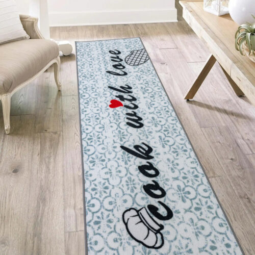 Konyhai szőnyeg Jamie vastag 67x200cm Cook Love szakács sapkás