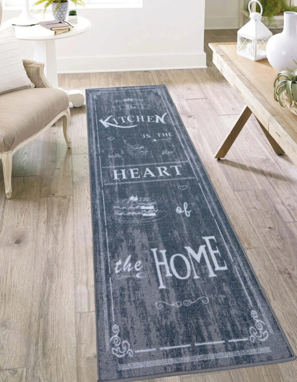 Konyhai szőnyeg Jamie vastag 67x200cm Szürke Home Kitchen
