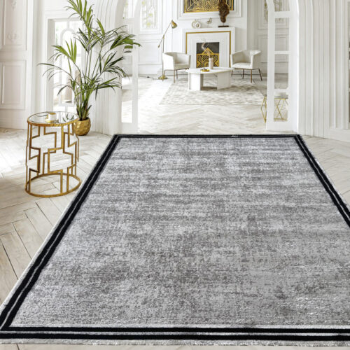 Modern szőnyeg Marble 352 (Black) 80x150cm Szürke-Fekete