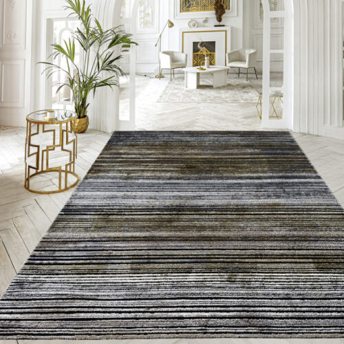 Modern szőnyeg Marble 392 (Black) 80x150cm Fekete-Arany