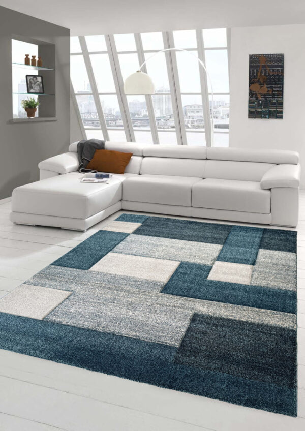 Modern szőnyeg Cairo 891 (Blue-L.Grey) 80x150cm Kék-Szürke