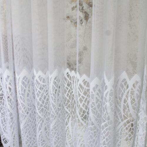 Függöny méteráru Madeline Jacquard 160cm magas Fehér