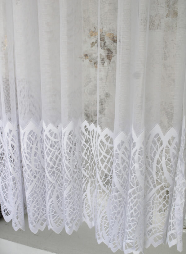 Függöny méteráru Madeline Jacquard 160cm magas Fehér