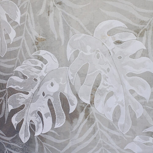 Függöny méteráru Malaga Jacquard 180cm magas Fehér