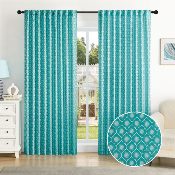 Kész sötétítő függöny Marocco 1db 150x250cm Türkizkék
