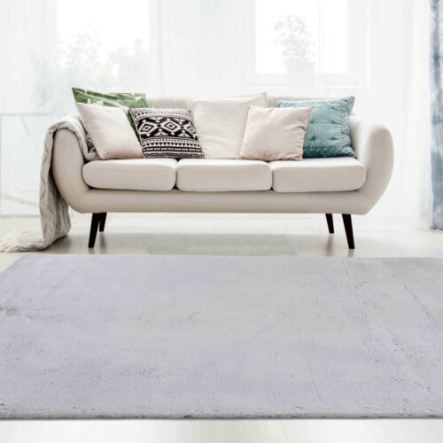 Shaggy szőnyeg Luxury Nyuszi (Grey) 80x150cm Szürke