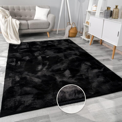 Modern szőnyeg Puha Olívia (Black) 240x330cm Fekete