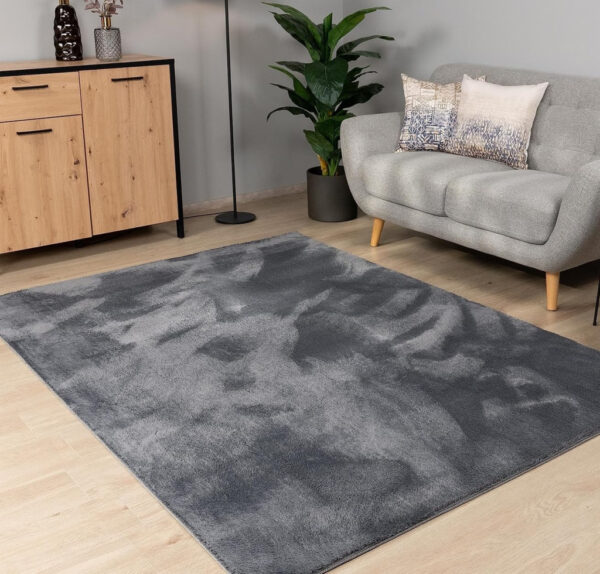 Modern szőnyeg Puha Olívia (Dark Grey) 240x330cm Sötét Szürke