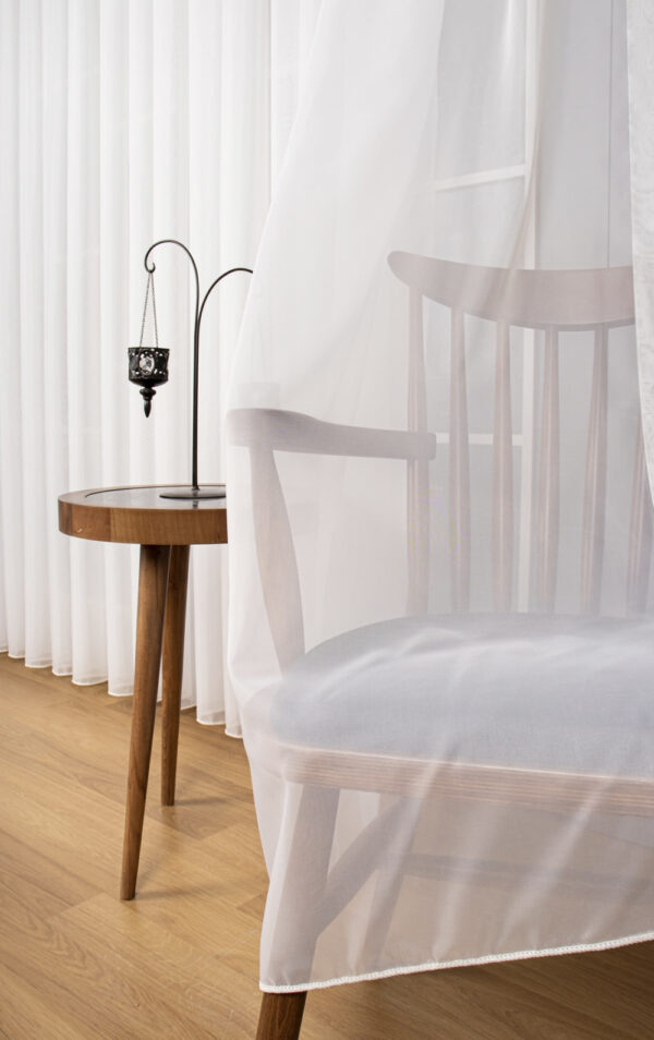 Kész függöny Organza Lux Voial Fehér 200x145cm