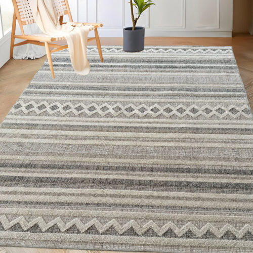 Modern szőnyeg 102 Pamut Nordic (Natur) 120x170cm Bézs-Szürke