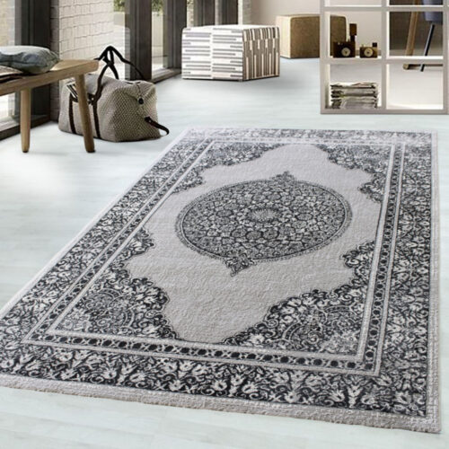 Modern Szőnyeg Petra 5008 (D. Grey Ecru) 80x250cm Szürke