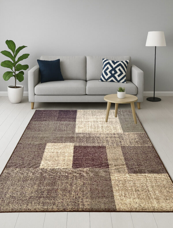 Modern szőnyeg Patchwork (Brown) 80x150cm Bézs