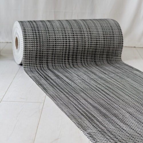 Fürdőszoba szőnyeg PVC Szürke csíkos 65cm széles