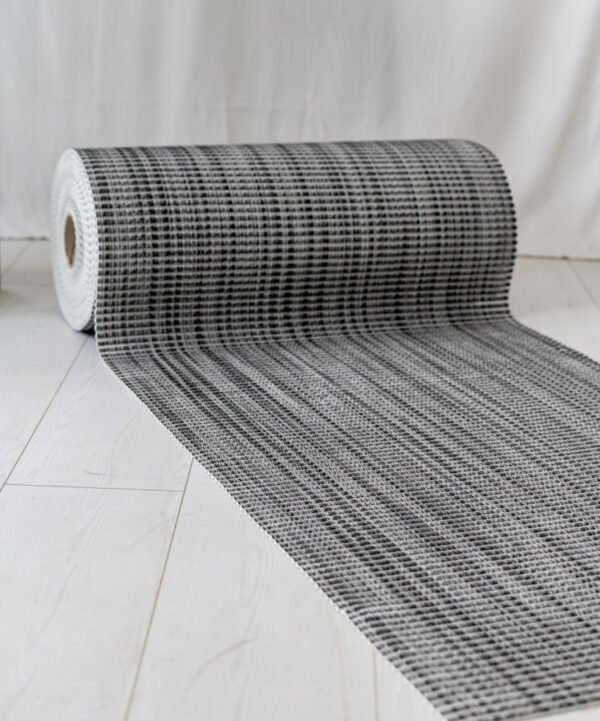 Fürdőszoba szőnyeg PVC Szürke csíkos 65cm széles