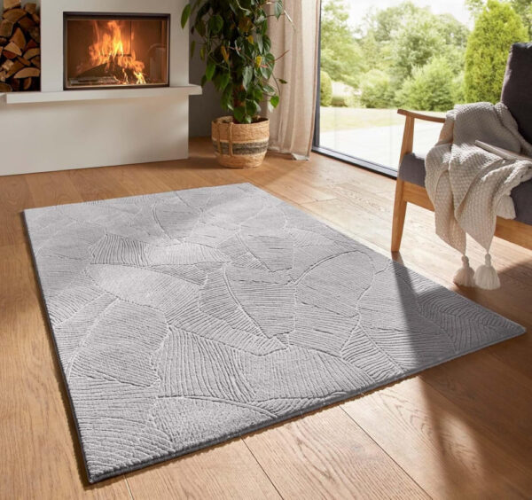 Modern szőnyeg Rio 3D Garden (Grey) 60x220cm Szürke