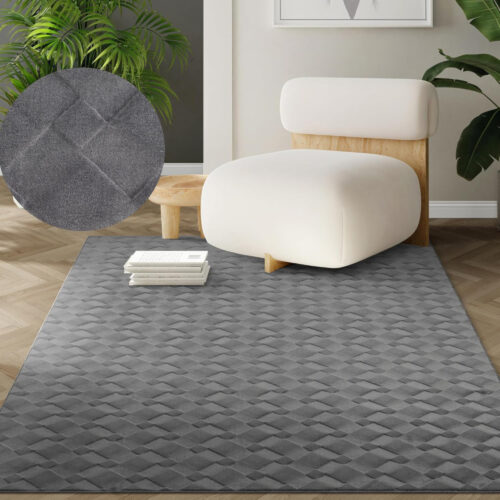 Modern szőnyeg Rio 3D Join (Antracit) 60x220cm Sötét Szürke