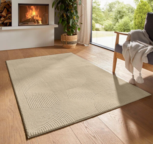 Modern szőnyeg Rio 3D Joy (Beige) 60x220cm Bézs