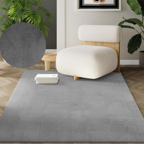 Modern szőnyeg Rio 3D Joy (Grey) 60x220cm Szürke