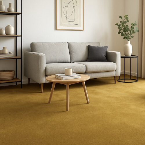 Padlószőnyeg Royal Touch Prémium 400cm széles tekercs Mustár