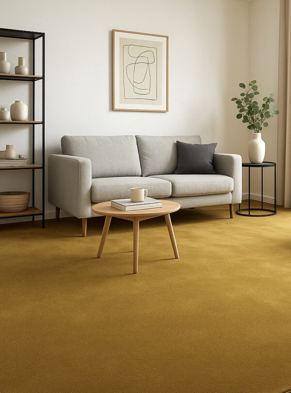 Padlószőnyeg Royal Touch Prémium 400cm széles tekercs Mustár