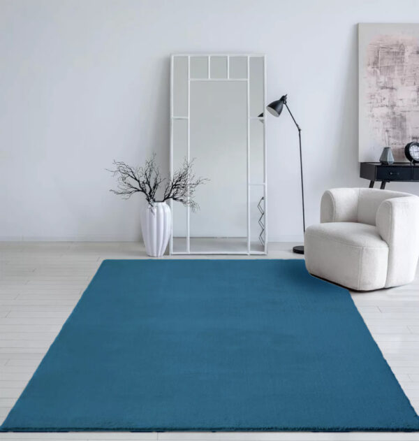 Modern szőnyeg Palm Plüss (Blue) 140x200cm Azur Kék