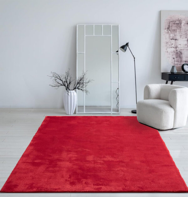 Modern szőnyeg Palm Plüss (Red) 140x200cm Piros