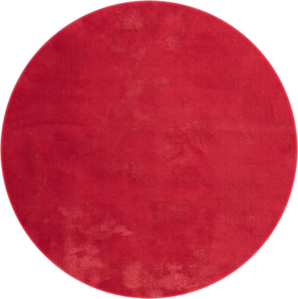 Modern szőnyeg Palm Plüss (Red) Kerek 80cm Piros