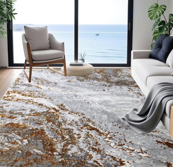 Modern szőnyeg Cezar 0839 (L.Grey-Gold) 80x150cm Arany-Szürke