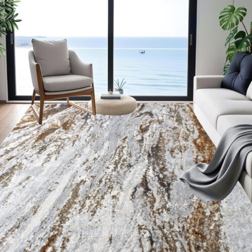 Modern szőnyeg Cezar 0840 (Beige-Flos) 80x150cm Szürke-Bronz